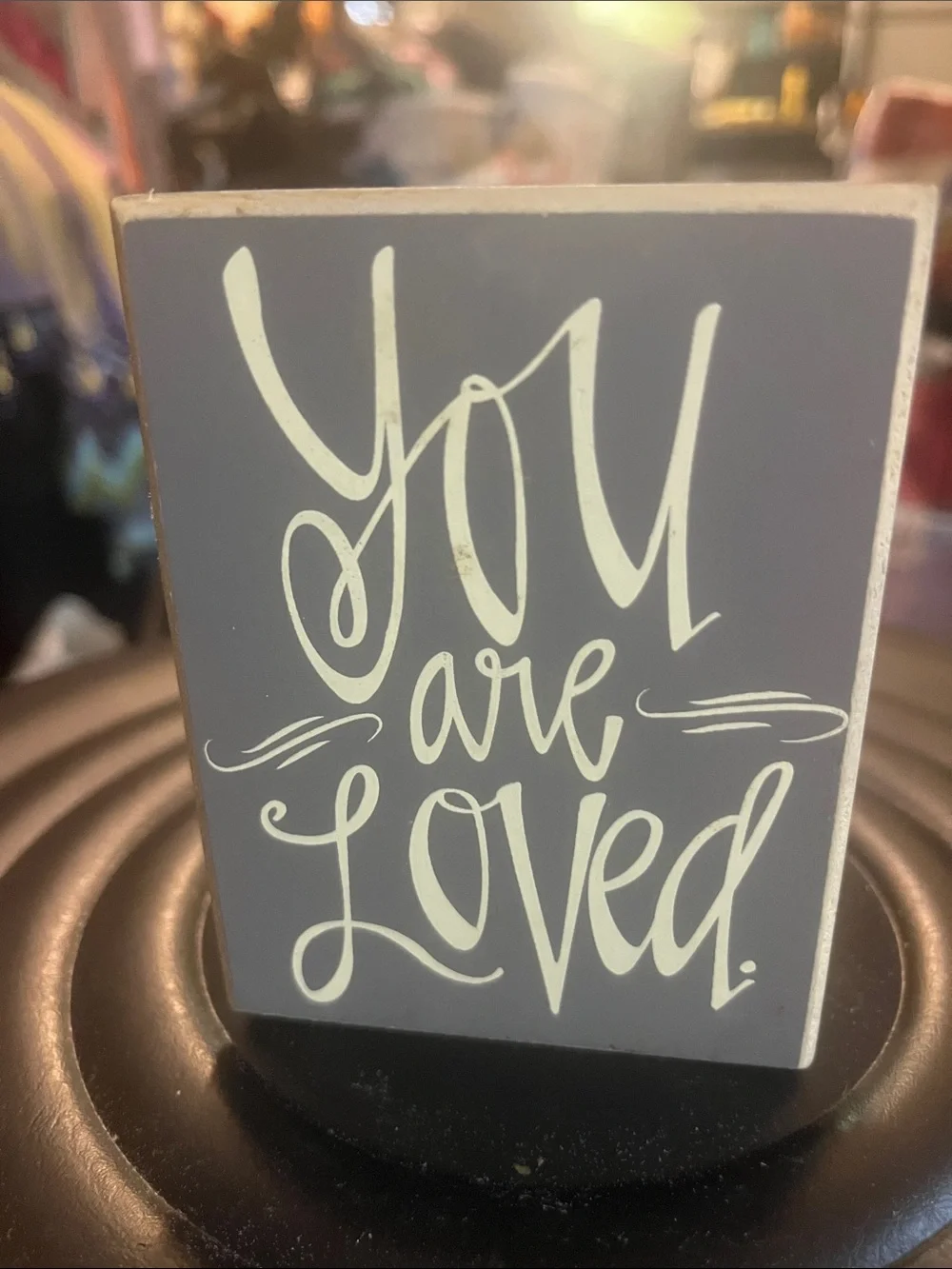 You Are Loved Gray Inspirational Wall Plaque - Neutral Home Accent 406